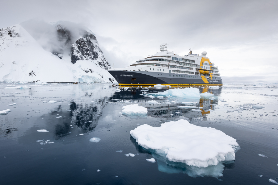 Antarktis-Kreuzfahrt auf der Antarktischen Halbinsel. Quark Expeditions Kreuzfahrt.