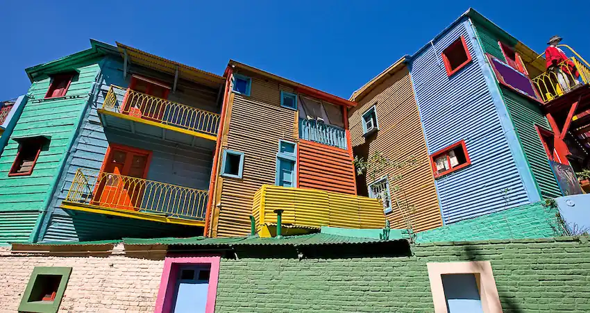 Maison colorée Caminito dans le quartier de La Boca