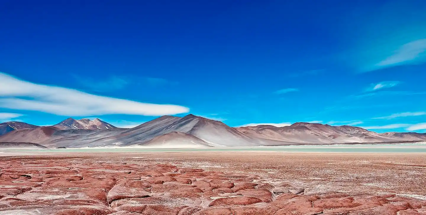 Argentina and Chile tours. View of the Atacama Desert in Chile.