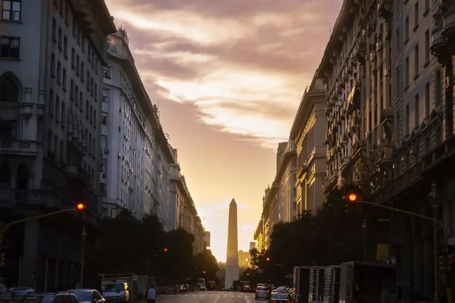 Coucher de soleil à Buenos Aires