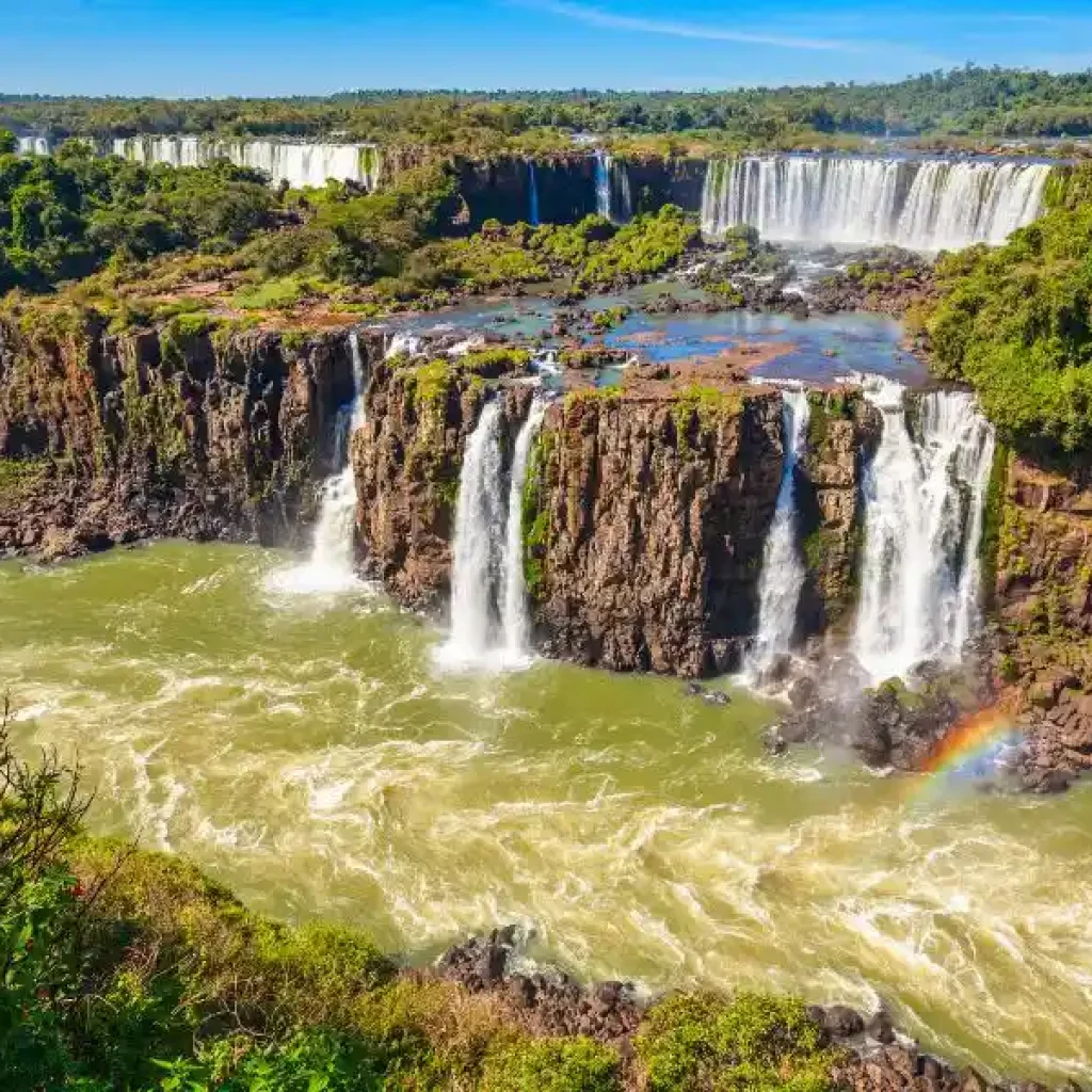 The amazing view of the Iguazu Falls