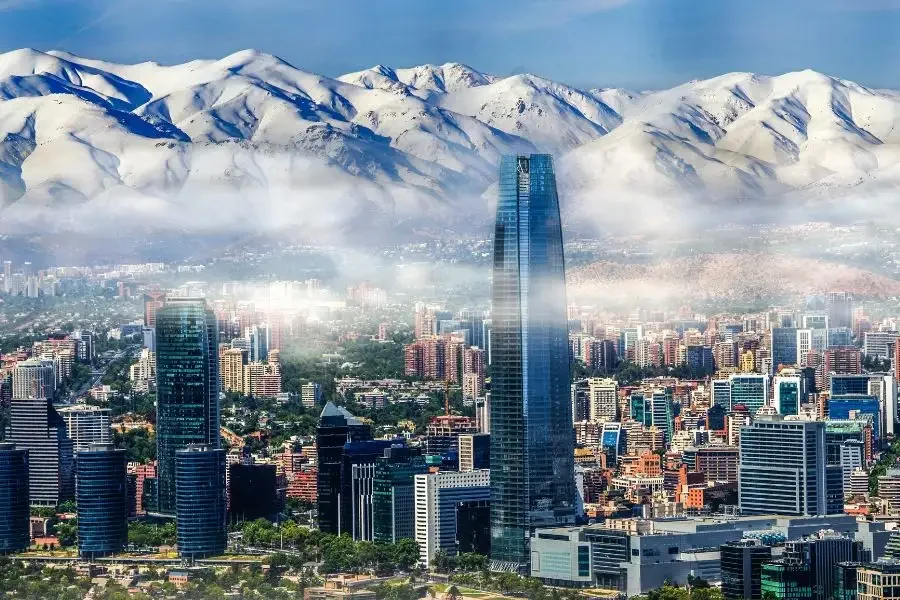 La splendida città di Santiago del Cile