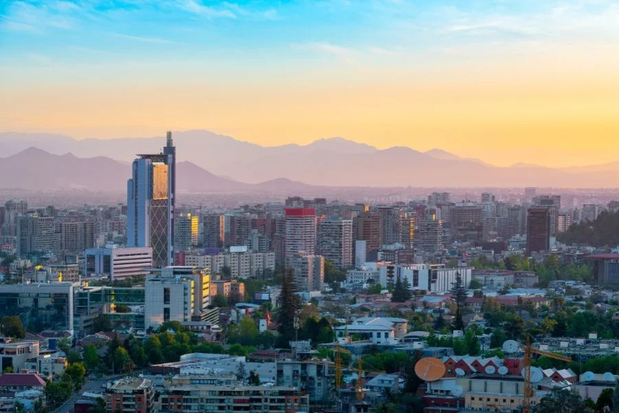 La hermosa ciudad de Santiago de Chile