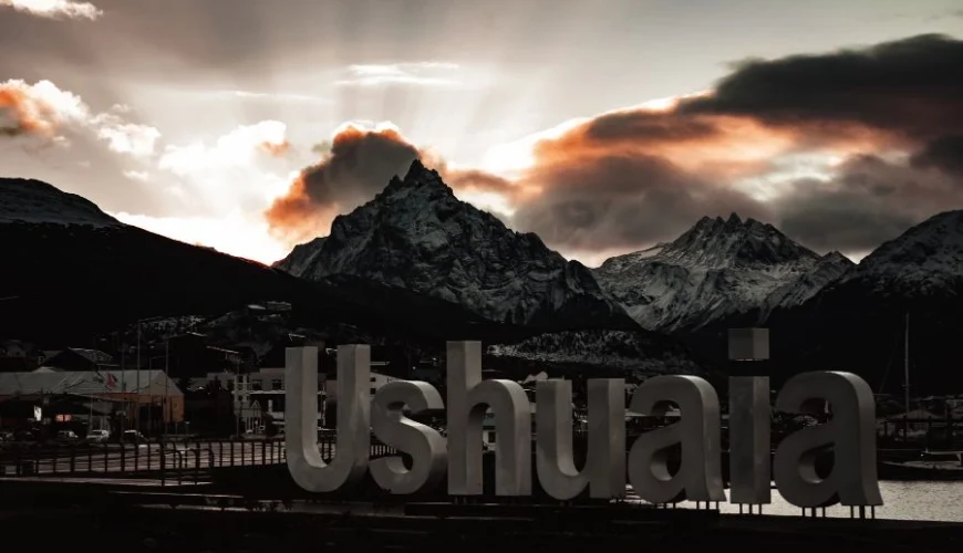Een prachtig uitzicht op Ushuaia