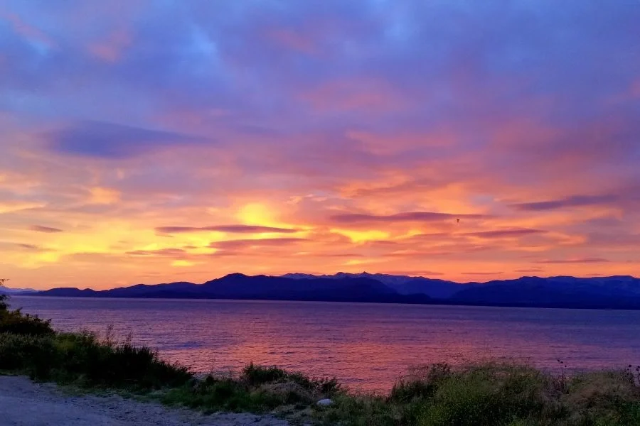 Schöne Sonnenuntergänge in Ushuaia