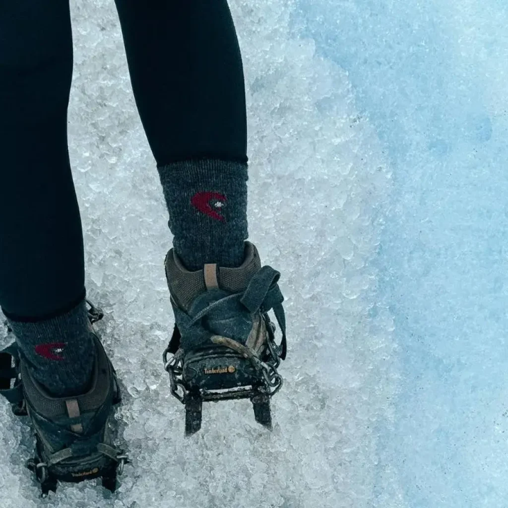 Exploring the surroundings of the majestic Upsala Glacier, a unique guided experience amidst its stunning natural beauty.