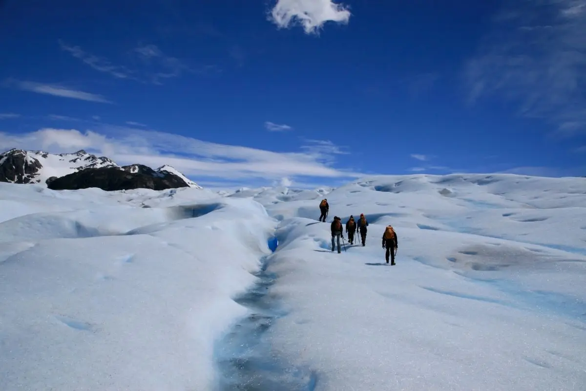Glacier ice on Lago Argentino, seen from the navigation out of El Calafate.