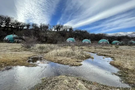 Panoramablick vom Ecodome: ein einzigartiger Rückzugsort.