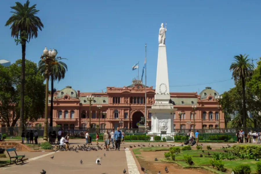 Het presidentieel paleis en monument Casa Rosada, Plaza de Mayo